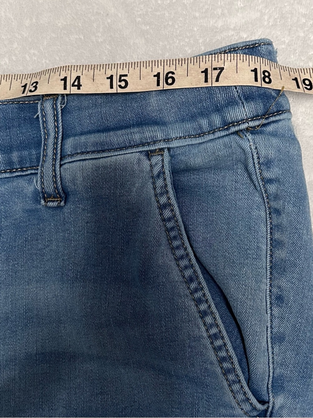 torrid Light Blue Straight-Leg Denim Pants with Drawstring - Picture 9 of 9